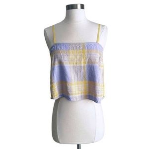 Urban Outfitters Purple and Yellow Plaid Top